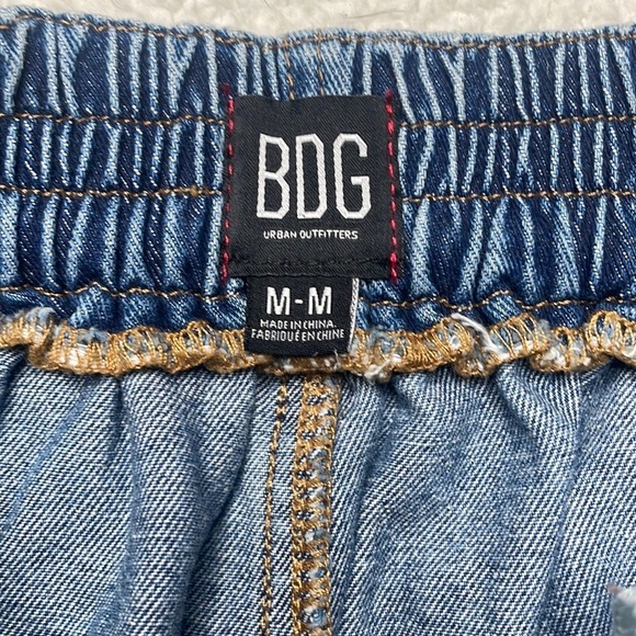 Y2K Urban Outfitters Jeans Patchwork BDG Medium Elastic Waist Ankle Pockets - Picture 5 of 8